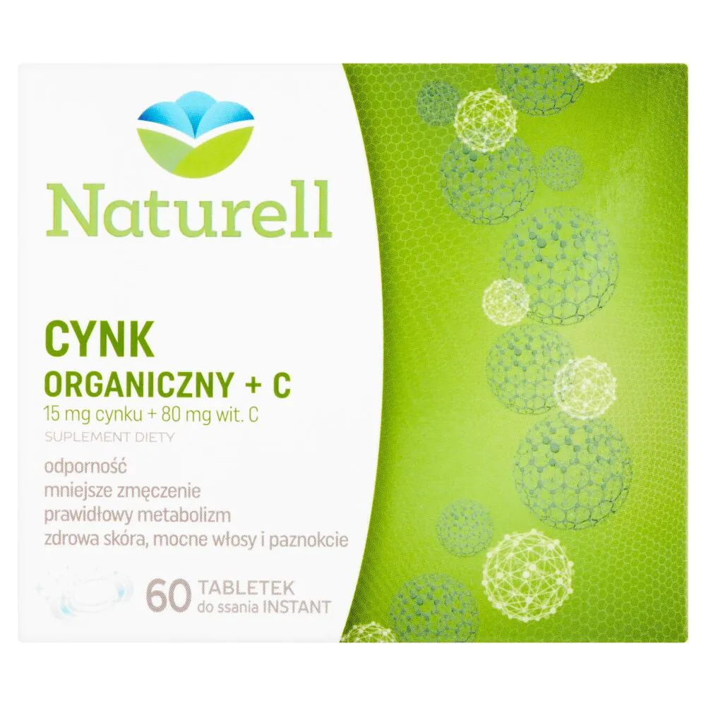 Naturell Cynk Organiczny + C, Tabletki
