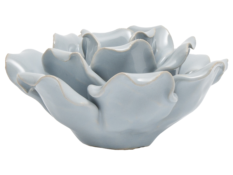 Figurka ceramiczna Kwiat niebieska