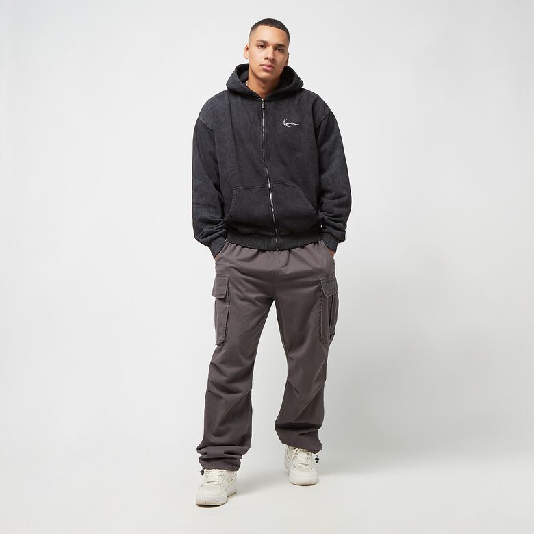 Chest Signature Oversized Washed Heavy Sweat Wolf Full Zip Jacket