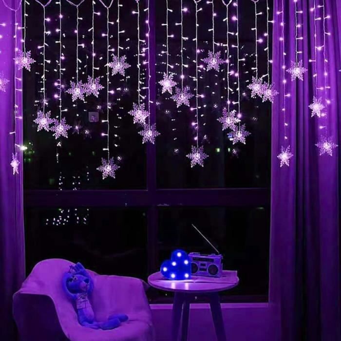 Guirnalda de luces LED multicolor para exteriores de 4 m con forma de copo de nieve.