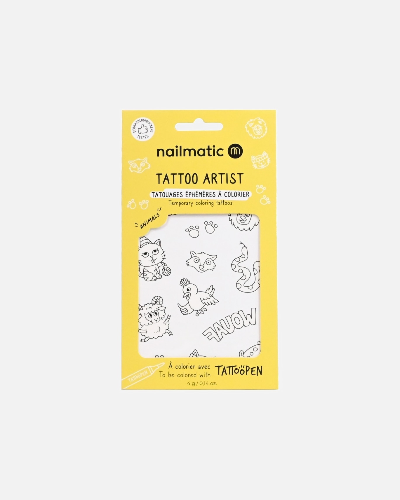 Nailmatic planche de taouage a colorier - animals