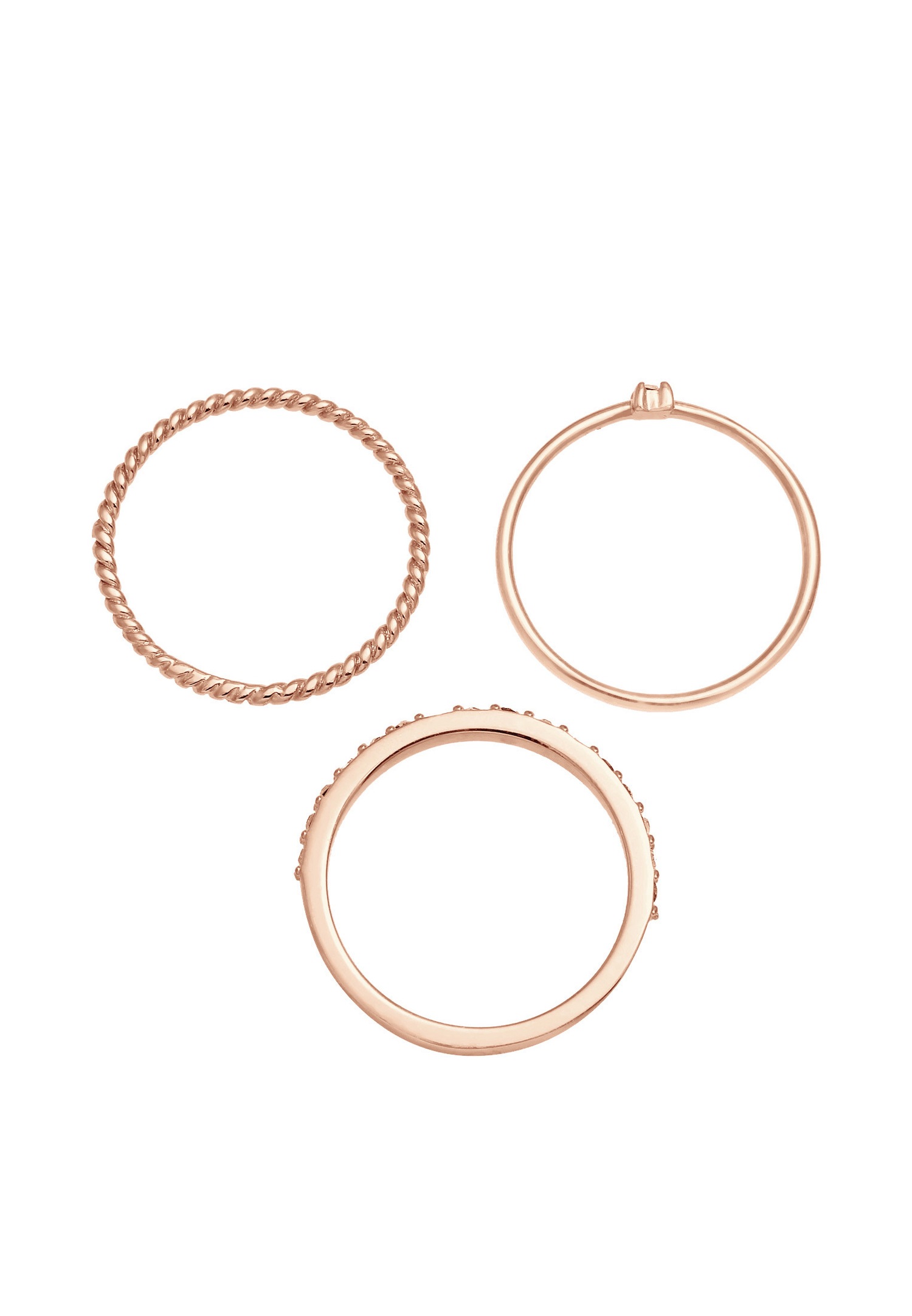 Elli Femmes Pile Élégante Festif Look des Couches avec Cristaux en Argent Sterling 925