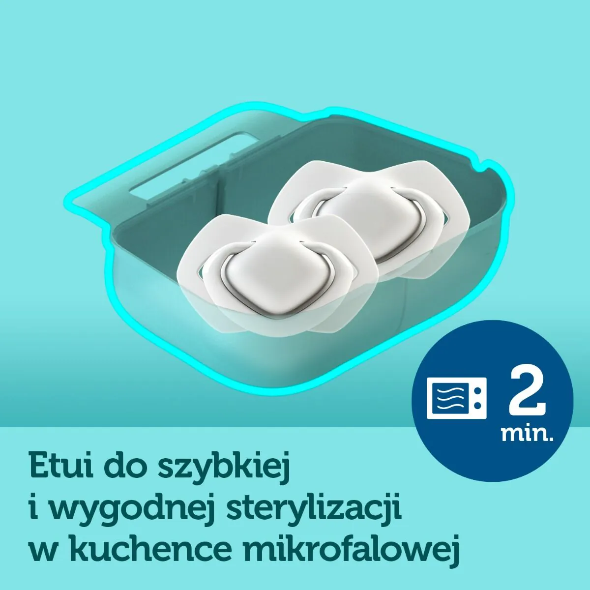 Canpol Babies Smoczki Silikonowe Neon Love Symetryczne 18M+ K. Niebieski