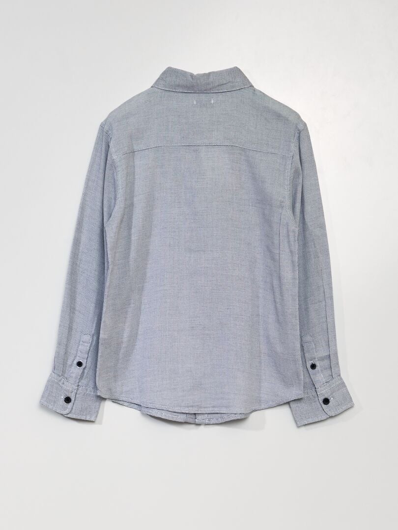 Camisa de corte regular con estampado - AZUL