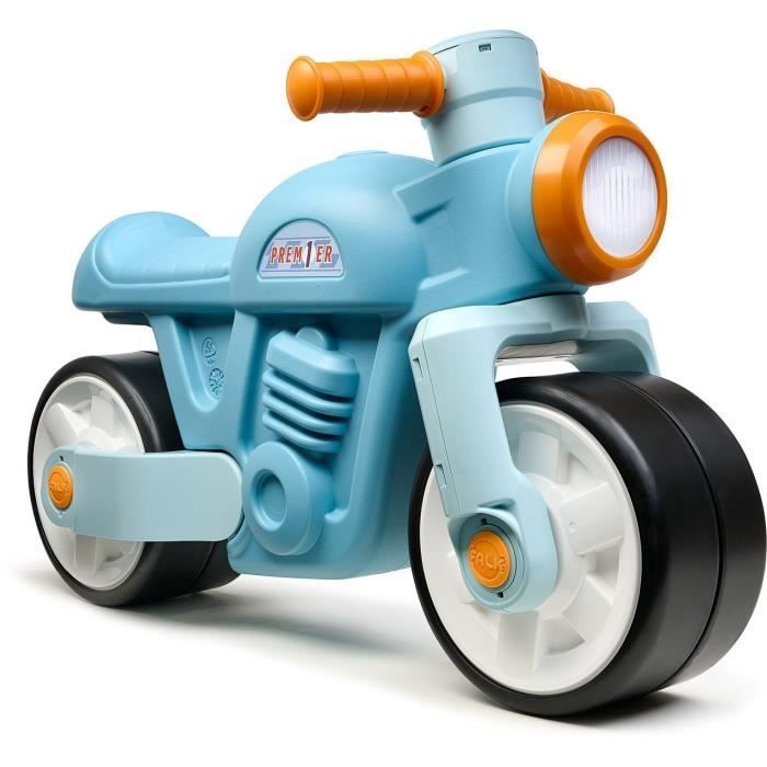 Draisienne Moto Premier - FALK - Avec roues silencieuses - Bleu - 75% Plastique Recyclé - 100% Fabriqué en France - Dès 12 mois