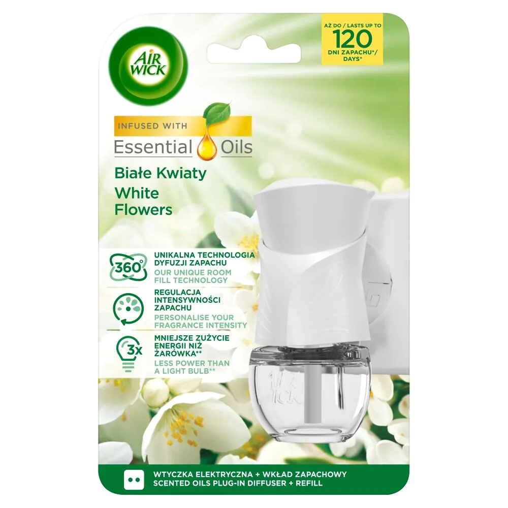 Air Wick Elektryczny Białe Kwiaty Komplet