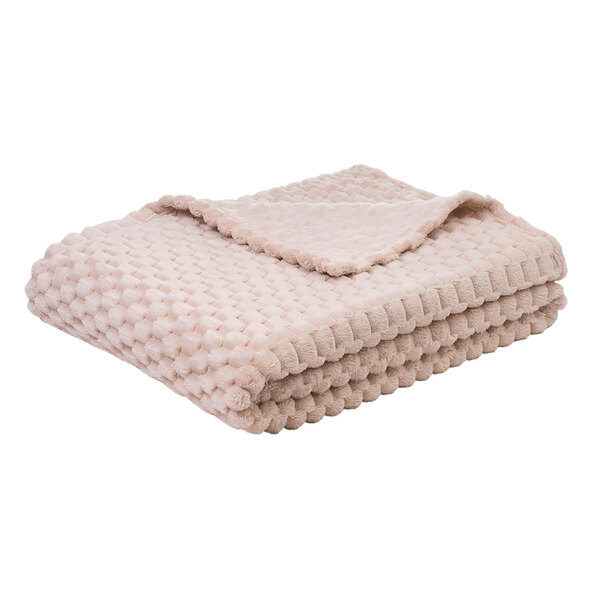 Pătură Jacquard 3D, crem