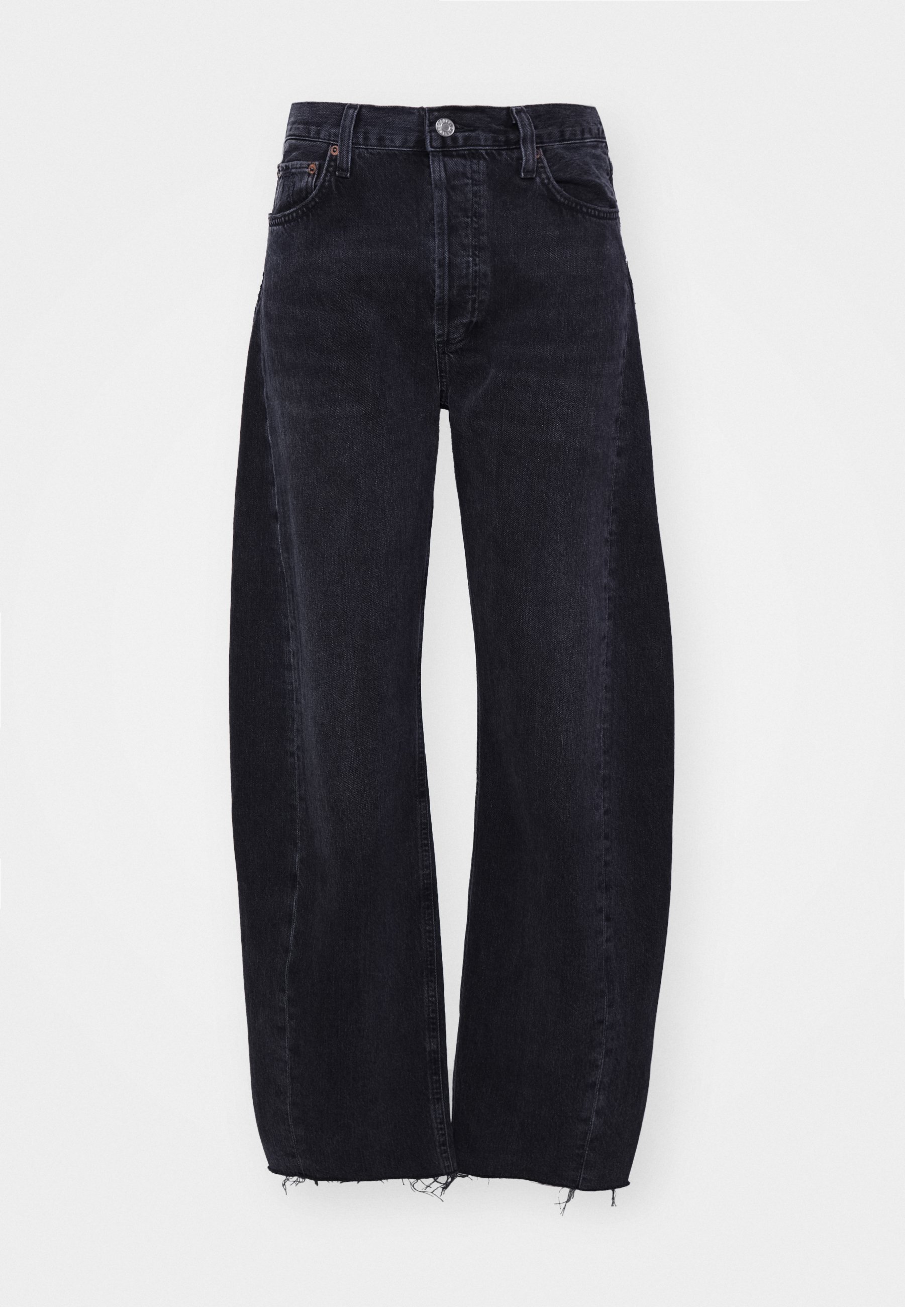Agolde LUNA PIECED - Calça jeans de modelagem relaxada - preta lavada