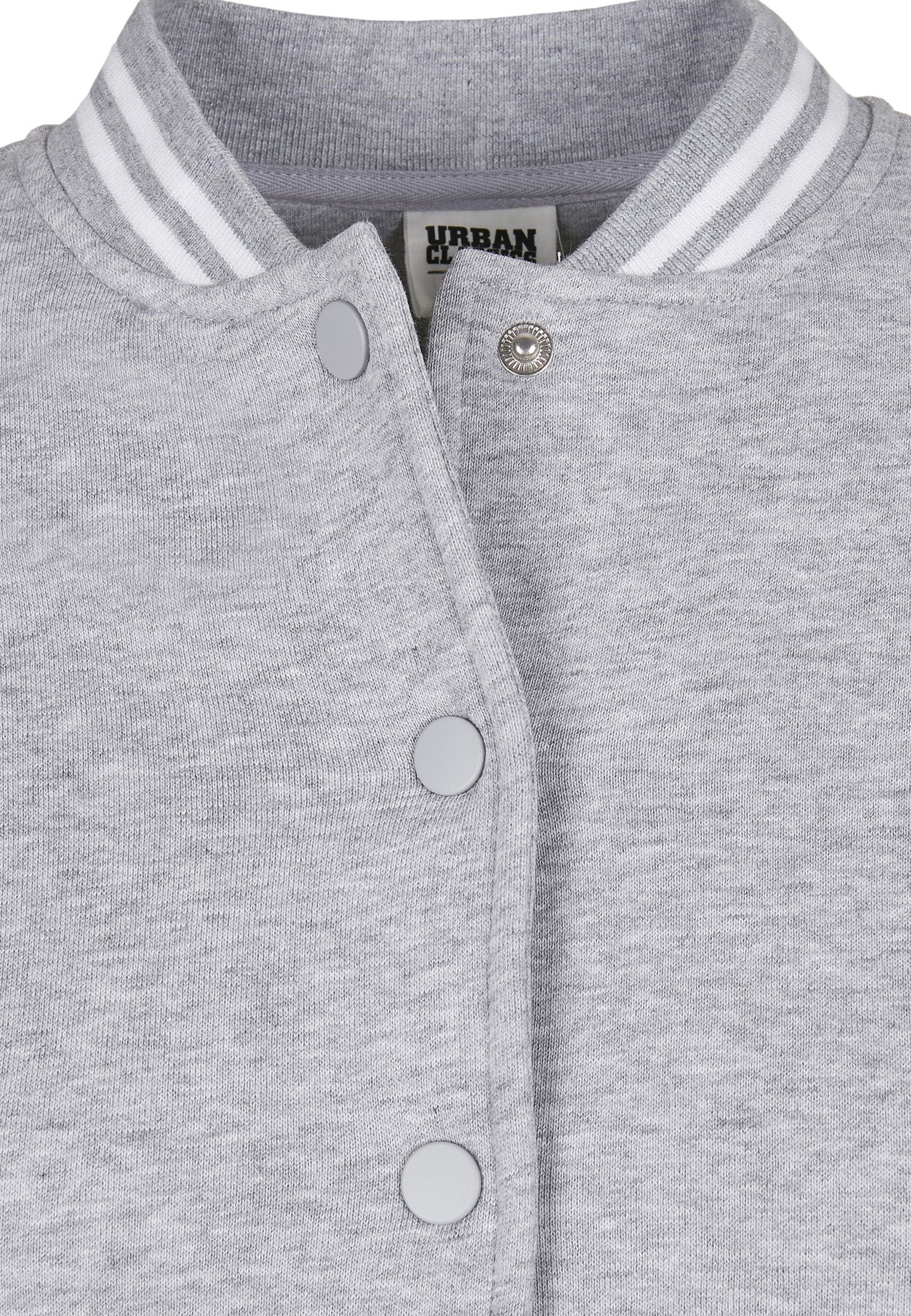 Urban Classics sweatshirt met rits - grijs wit