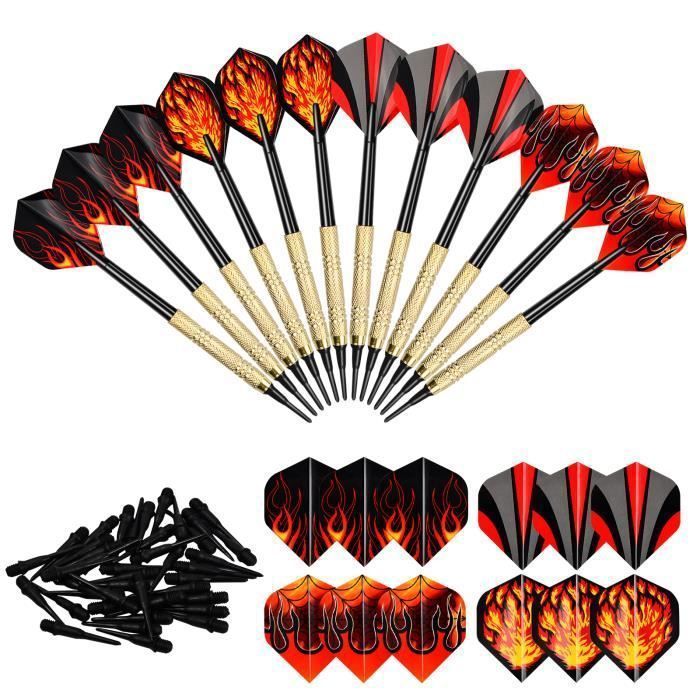 12 Plastic Tip Darts with 12 Flights and 100 Points