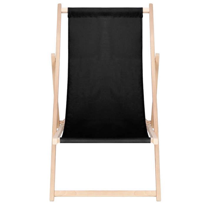 Espreguiçadeira dobrável de madeira Springos® – ideal para o jardim, praia ou varanda.