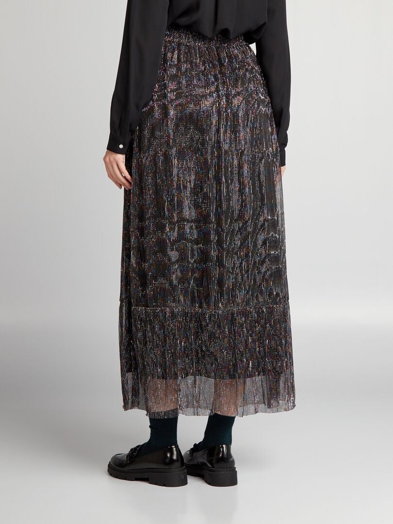 Rok van metallic gebreide vezels - PAARS
