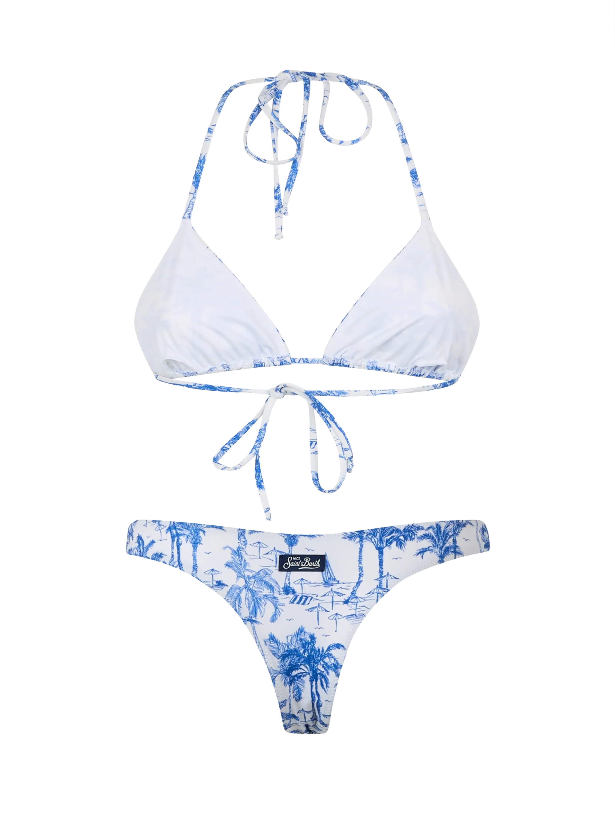 Bikini da donna a triangolo toile de jouy Leah Naomi