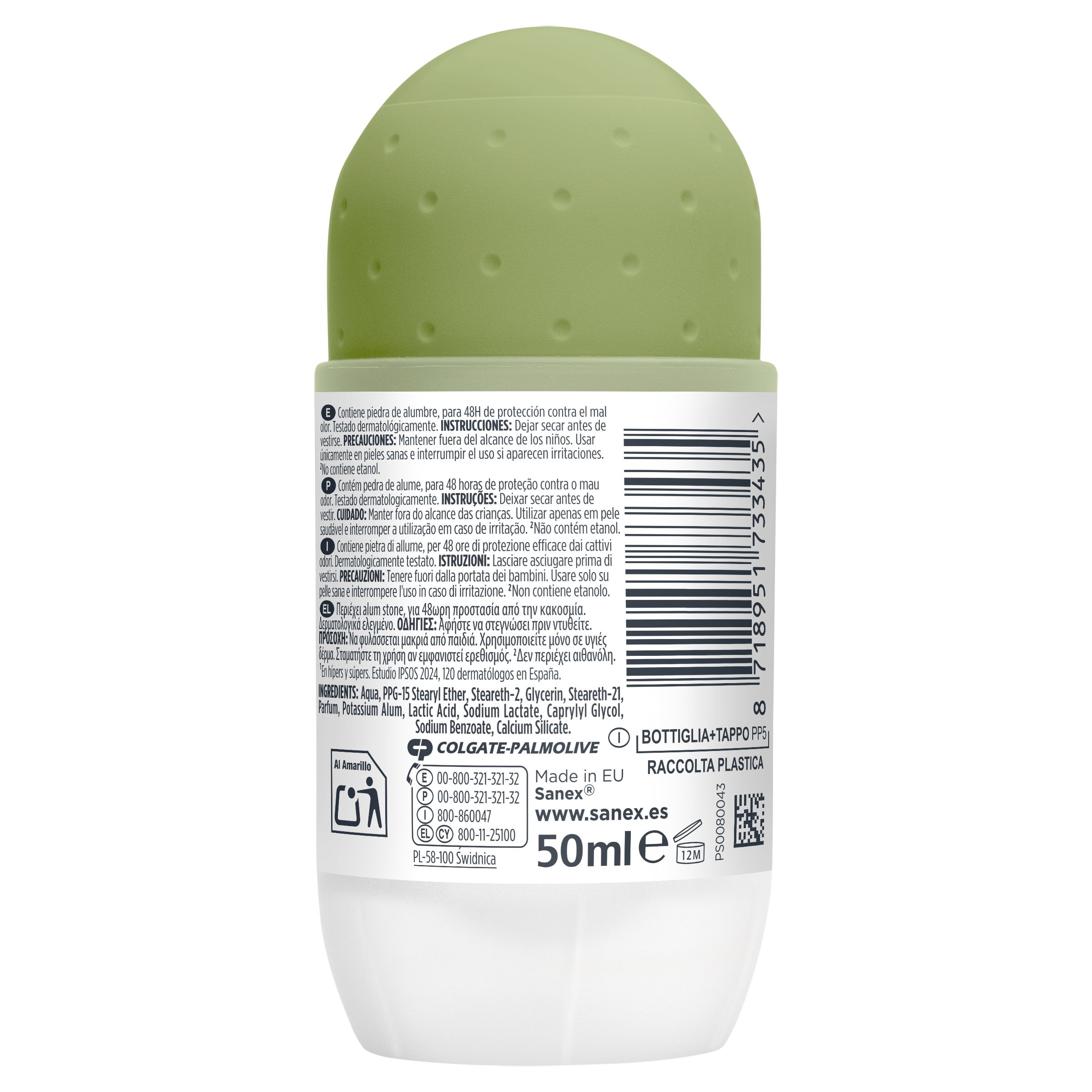 Deodorant roll-on Natur Protect pre normálnu pleť 48h s kamencom Deodoranty roll-on