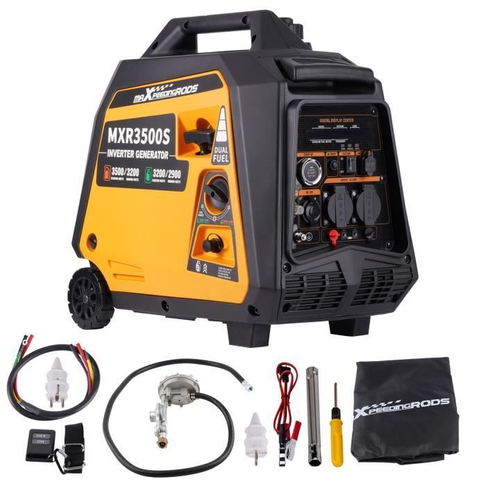 3200W/3500W invertergenerator voor benzine en LPG - stil en draagbaar