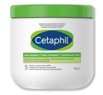 CETAPHIL Cetaphil Hydraterende Crème 450 g Reinigingsemulsie 250 ml GRATIS