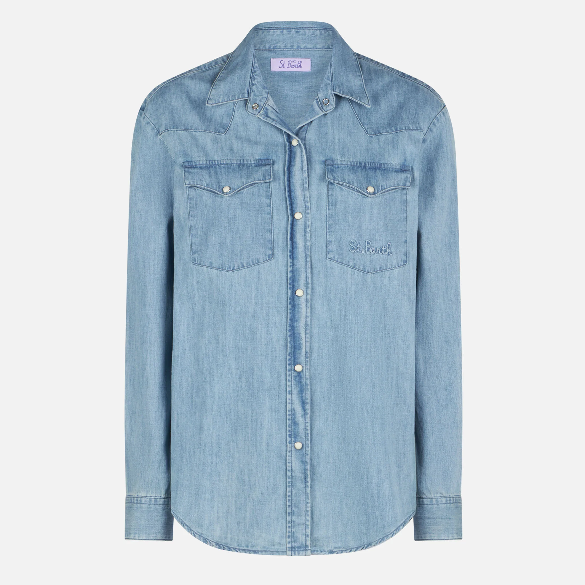 Dames denim overhemd