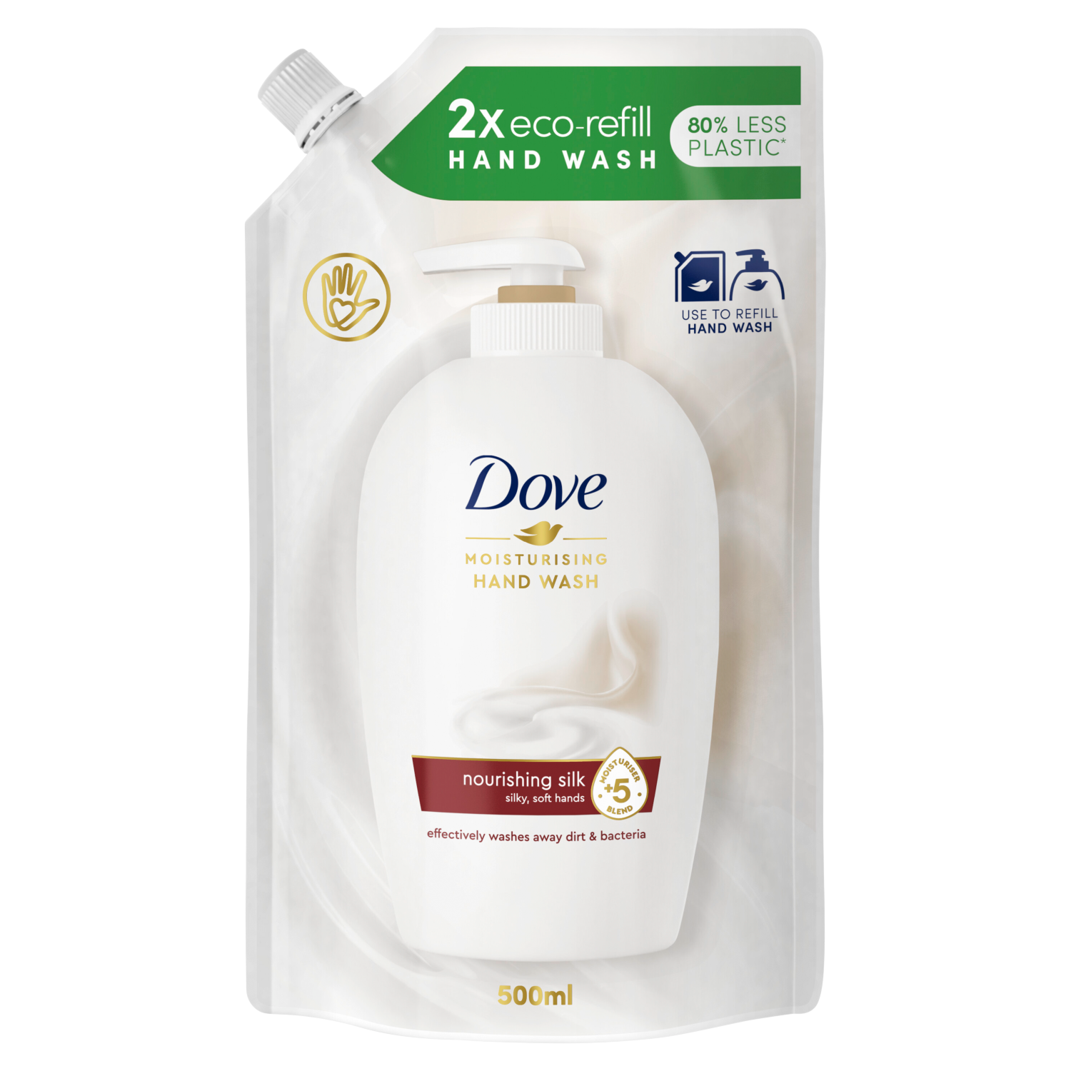 Ricarica di sapone liquido Dove Fine Silk da 500 ml