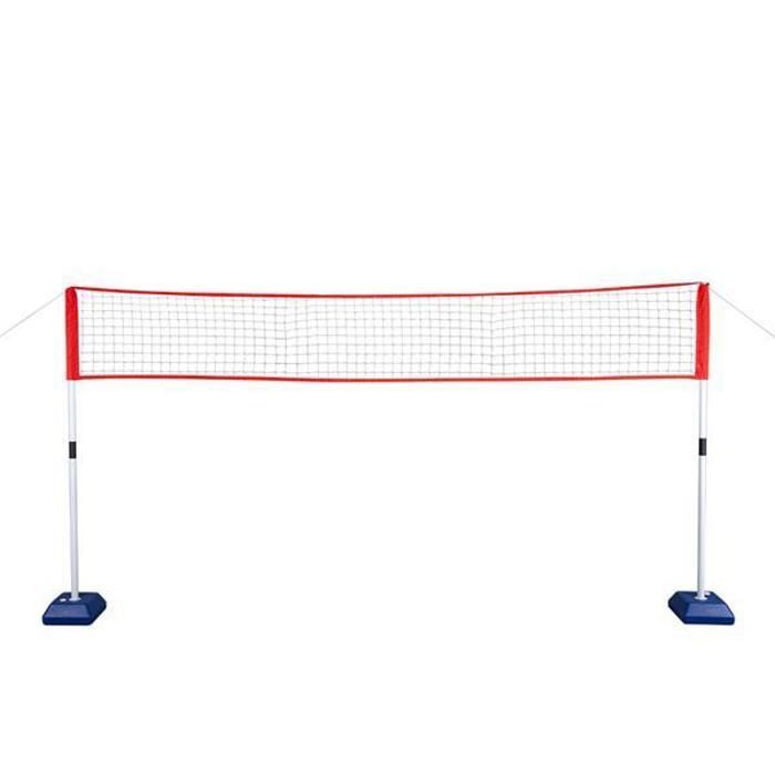 Filet multifonction 3 en 1 - NILS - Hauteur réglable - 206 cm pour volley-ball - 156 cm pour badminton - Kit complet