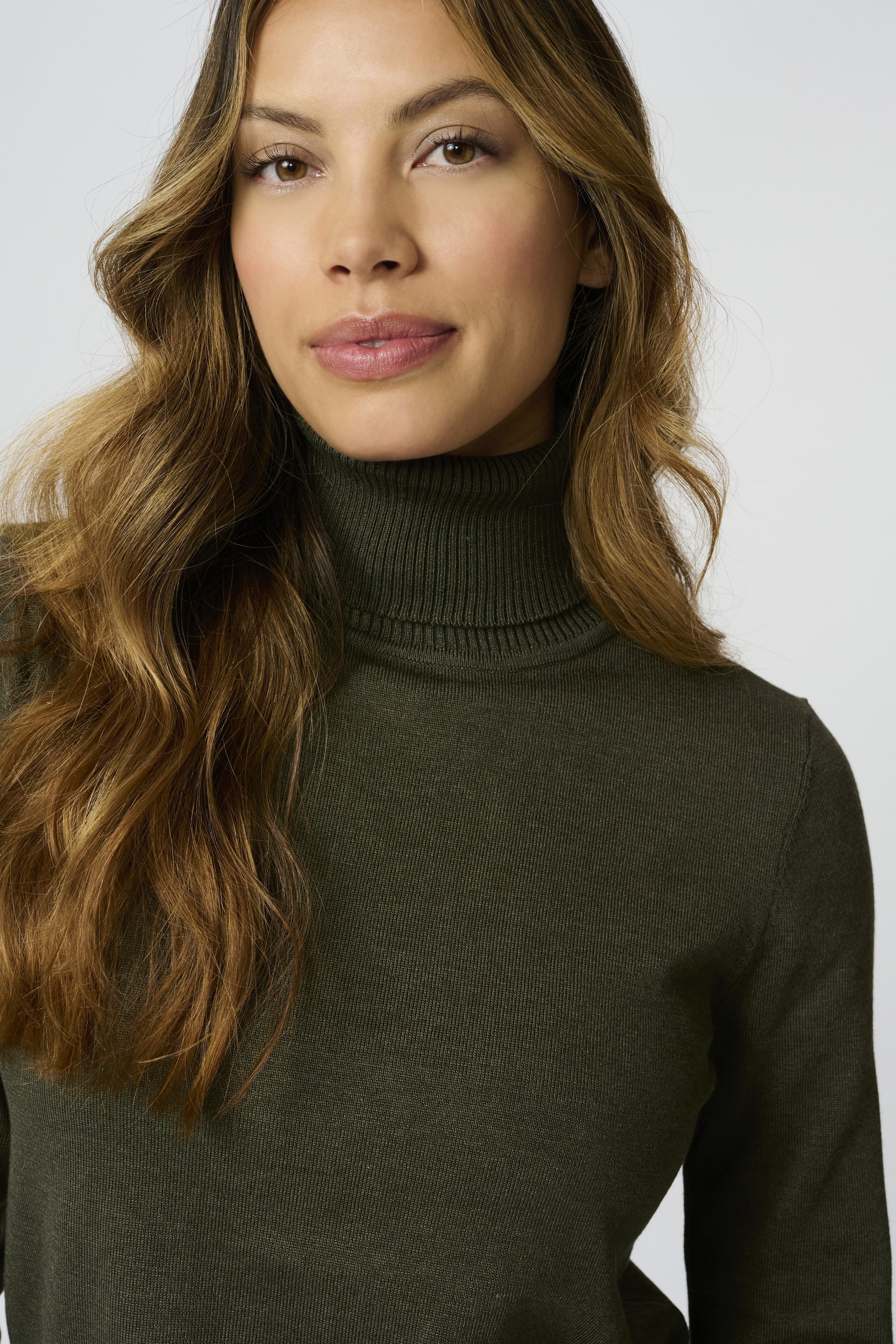Saint Tropez Maglione a collo alto - verde militare mélange