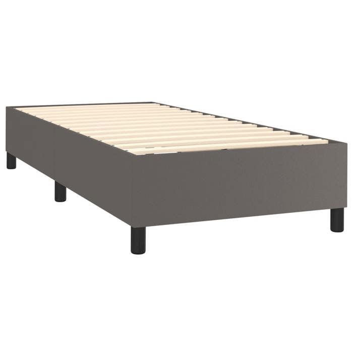 Slatted bed base with mattress - Maison Exclusive - Faux leather - 80x200 cm - Maximum relaxation