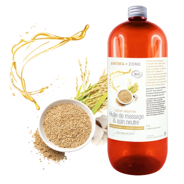 Olio biologico neutro per massaggi e trattamenti 1l