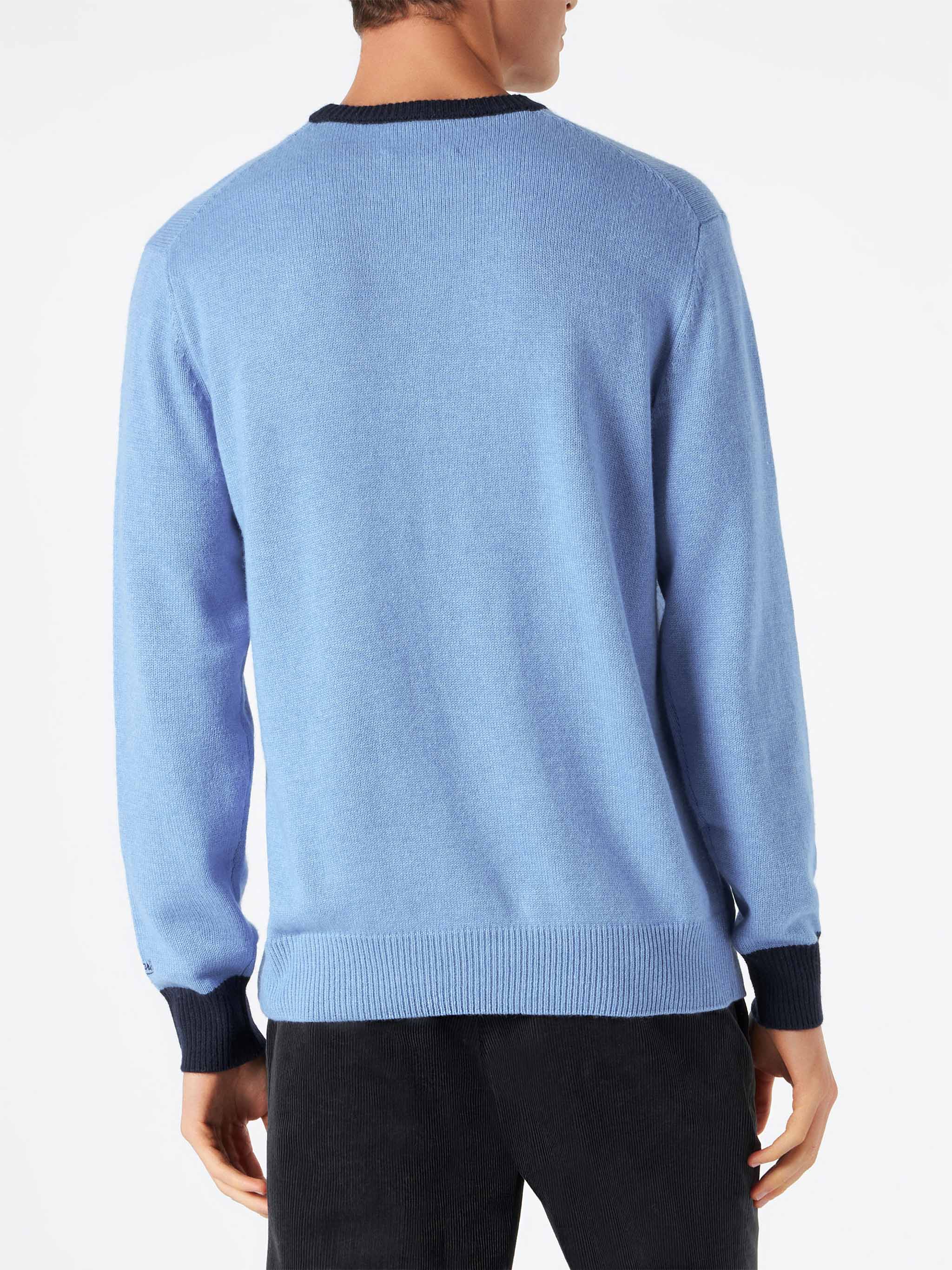 Suéter masculino azul claro com bordado Tequila à gogo