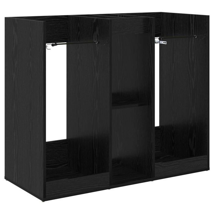 Taquilla de madera para palos de golf - vidaXL - Roble negro - 102x45x85,5 cm - Amplio espacio de almacenamiento - Estructura metálica