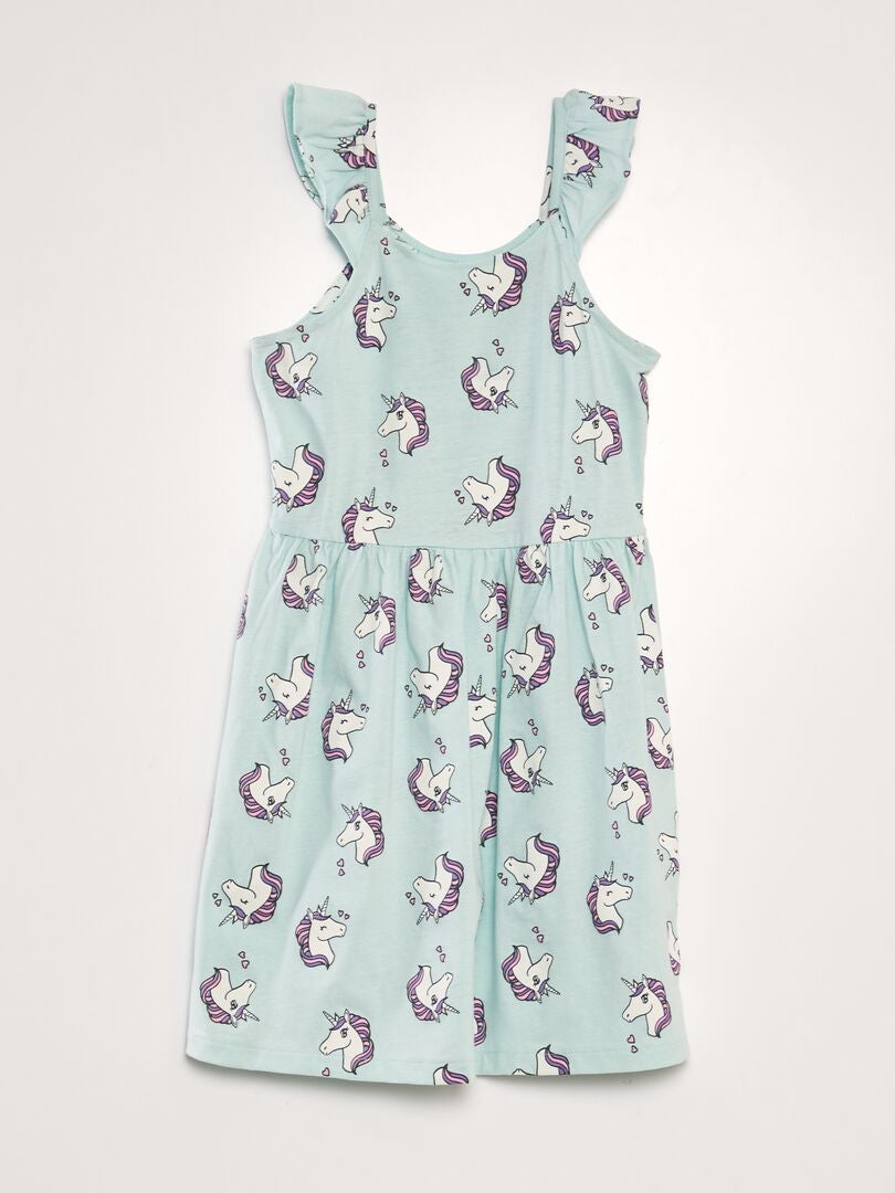 Vestido ligero estampado - AZUL