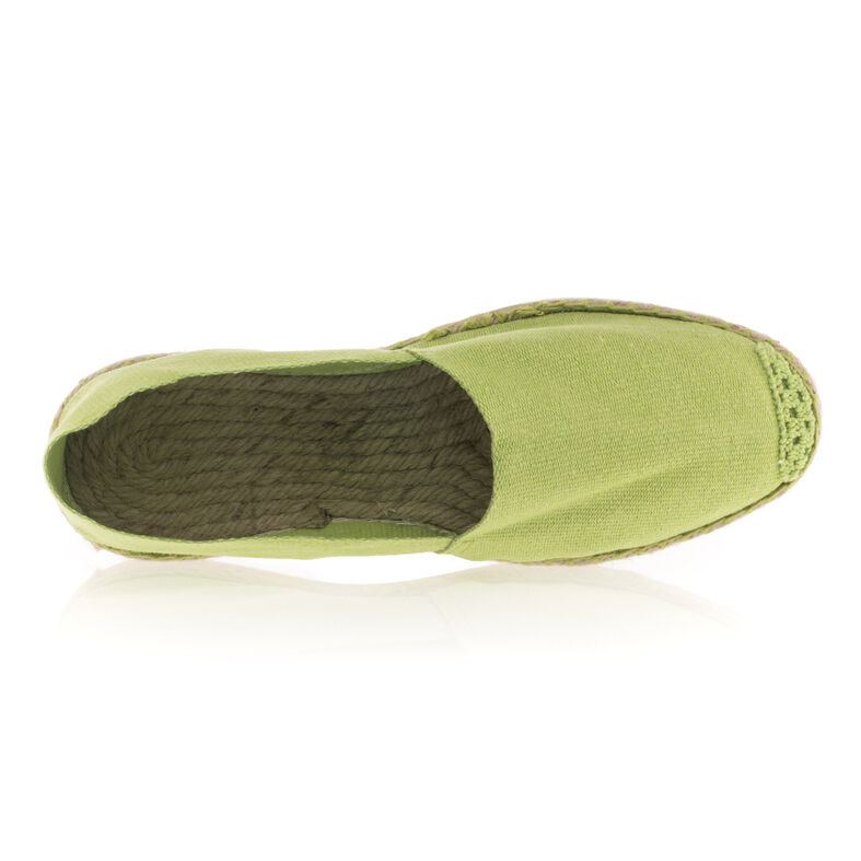 Dámske zelené espadrilky s lanovou podrážkou