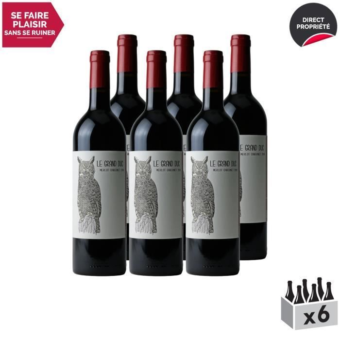Vin de France - Origen Suroeste Le Grand Duc Rouge 2018 - Caja de 6 x 75cl - Les Frères Moine - Vino tinto VDF del Suroeste - Variedades de uva