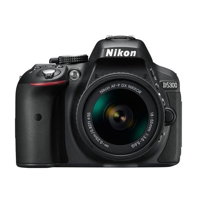 Nikon D5300 DSLR Camera - 24.2 Megapixels - Black - AF-P 18-55mm Lens