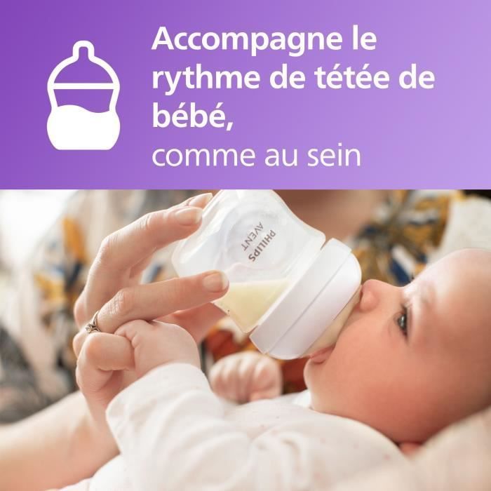 Set di scoperta - PHILIPS AVENT - Naturale 3.0 - Biberon da 125 ml + Ciuccio Ultra Air 0-6 mesi