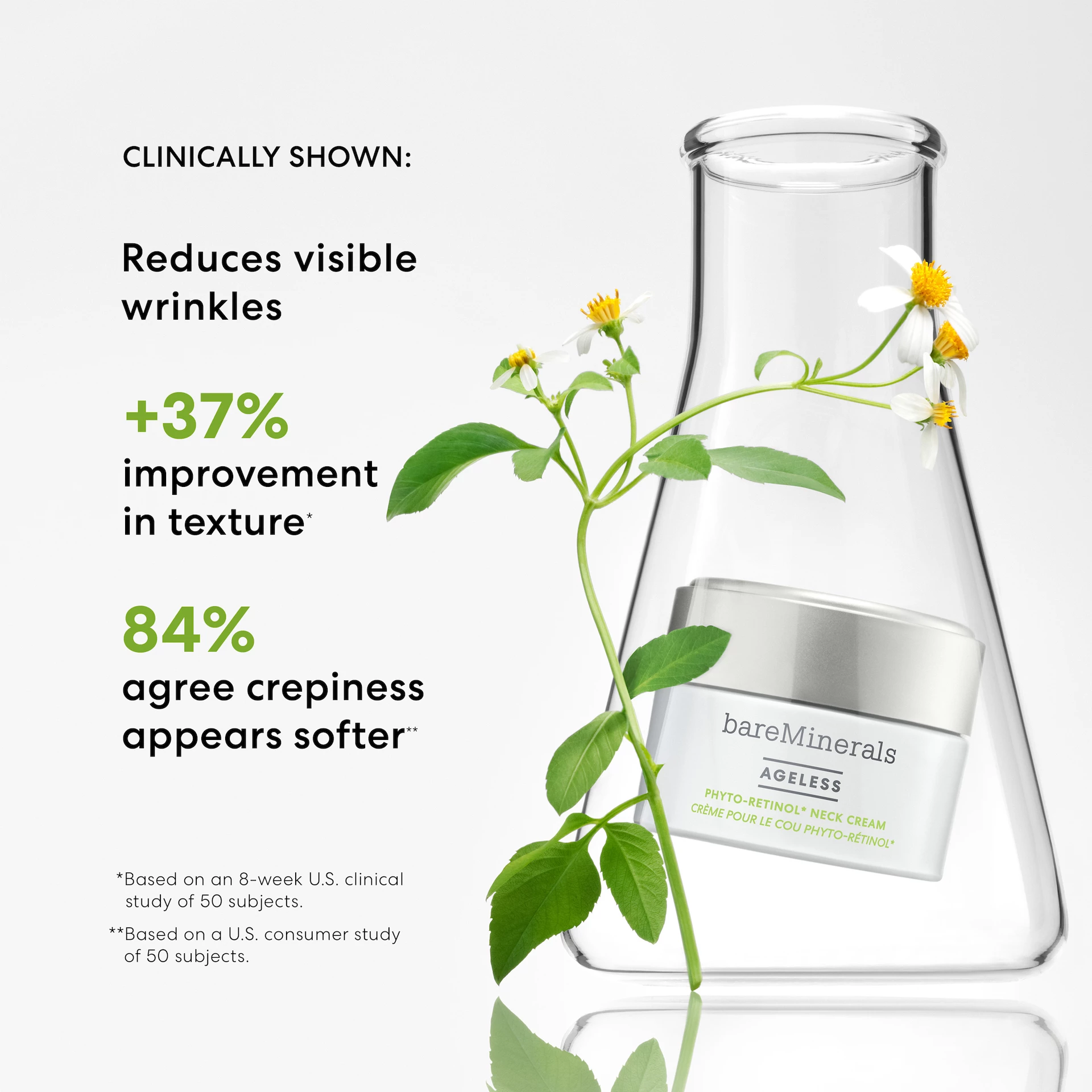 Ageless krema za vrat s fito-retinolom 50 ml - bareMinerals