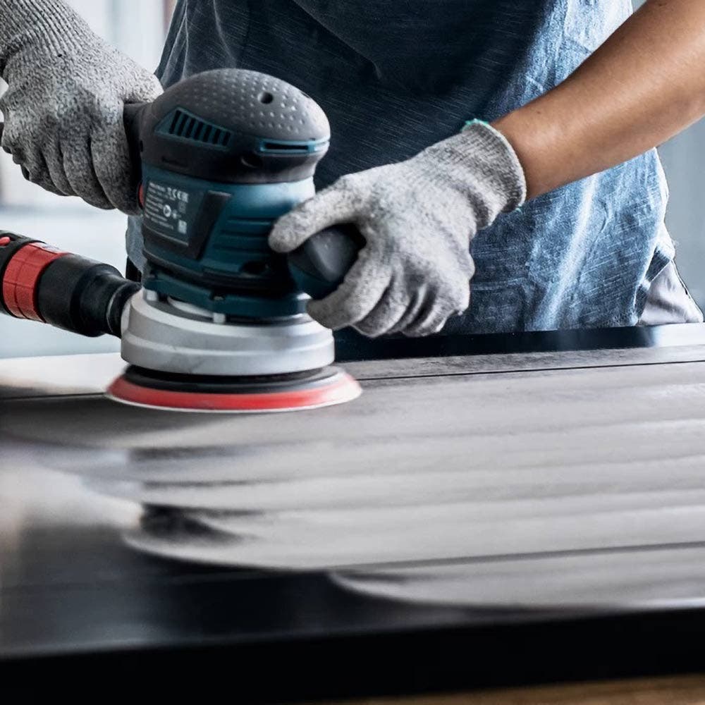 BOSCH 150 mm mittlere Exzenterschleifscheibe mit Klettverschluss und Schlaufe – Universal 2.608.900.007
