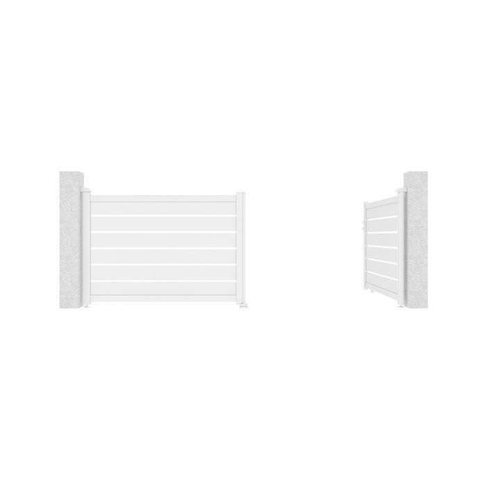 Puerta batiente - Casanoov - VOGEL - 3,5 m de alto (125 cm) - Blanca - Aluminio