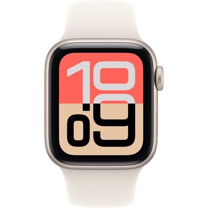 Apple Watch SE 3 GPS - 40 mm - Cassa in alluminio Starlight - Cinturino sportivo Starlight - S/M
