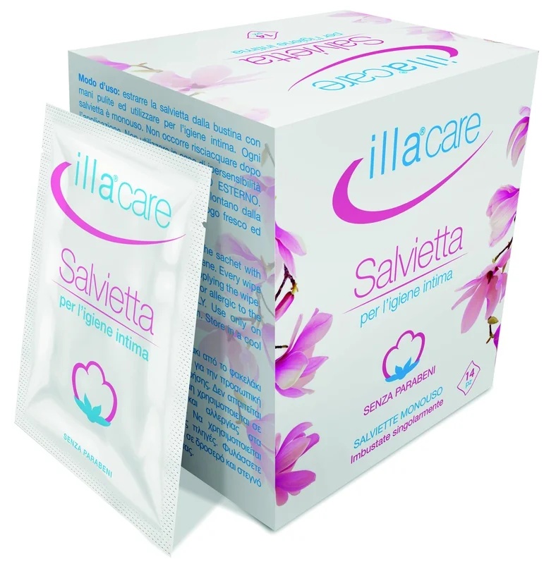 Lingettes intimes Illa Care, paquet de 14