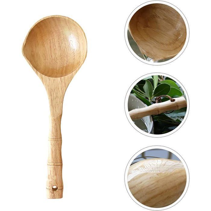 Bois Sauna Louche de Bain Cuillère Cuillère D' De Bain Douche Lave Écope Spa Accessoire pour Hammam Salle De Bains 25X8cm