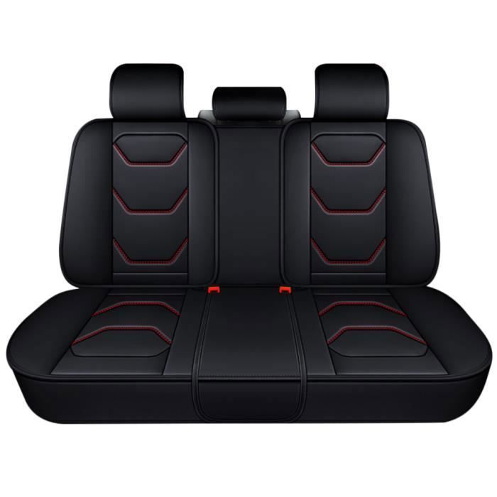 Autositzbezug – MOMOTOU – Universal – PU-Leder – Schwarz/Rot – Hohe Qualität