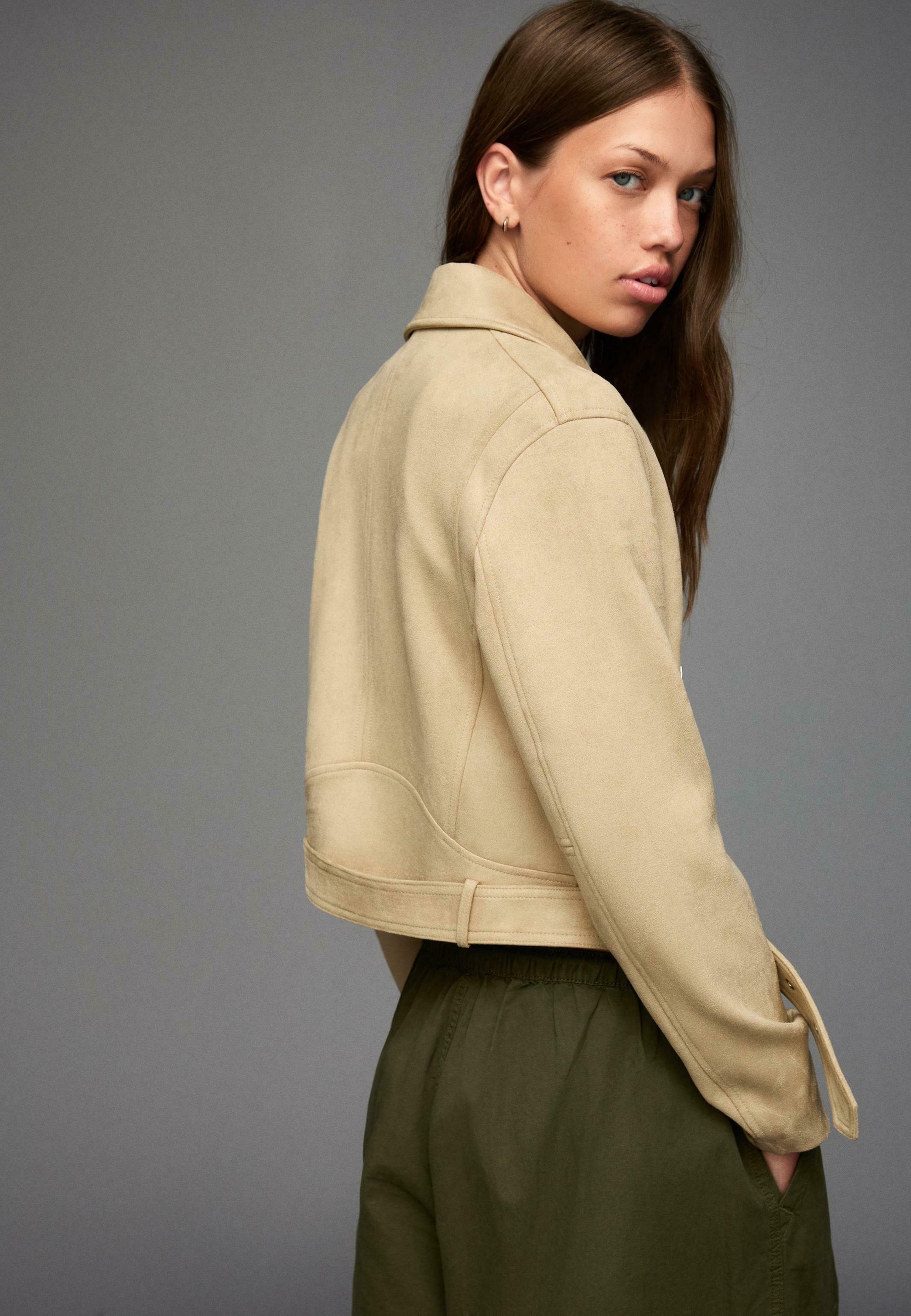 Bershka EFFECT - Sako - béžová