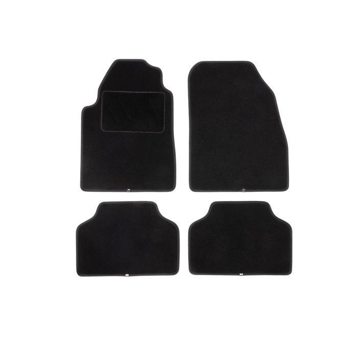Tappetini per auto - Universali - Bordo in tessuto nero - Antiscivolo - 4 pezzi: Anteriore + Posteriore - Tappetini per auto