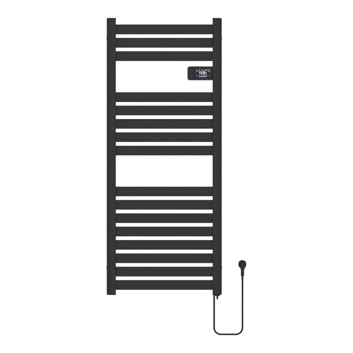 Ringebu elektrische handdoekverwarmer 120 x 50 cm 500W zwart