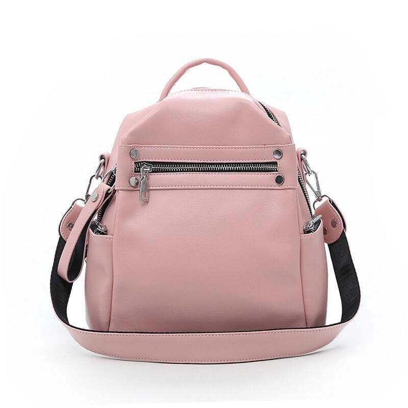 Zaino in pelle PU da donna, zaini a tinta unita per ragazze adolescenti, borsa scolastica per ragazze, borsa da lavoro per ragazze, zaino alla moda per laptop da donna