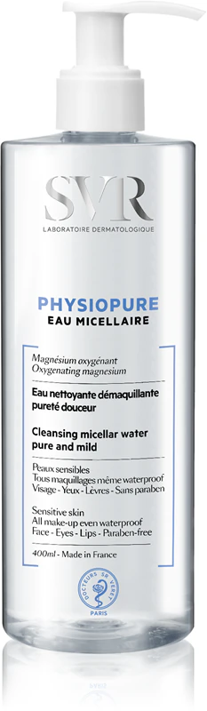 SVR Physiopure Eu Micellaire jemně čistící micelární voda na obličej a oční okolí