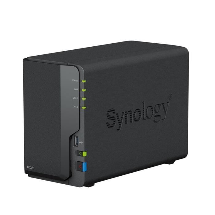 Server NAS Synology DS223 - 20 TB - 2 dischi rigidi Iron Wolf da 10 TB - RAID 1