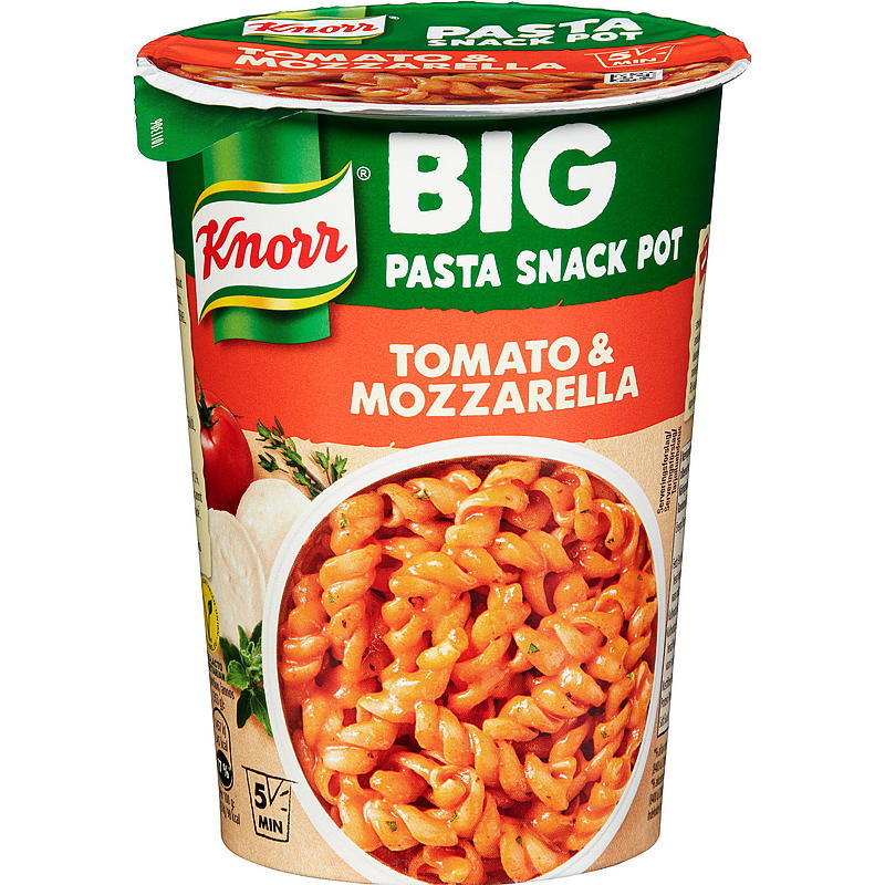 Knorr Tomate y mozzarella, envase grande para snacks, 93 g