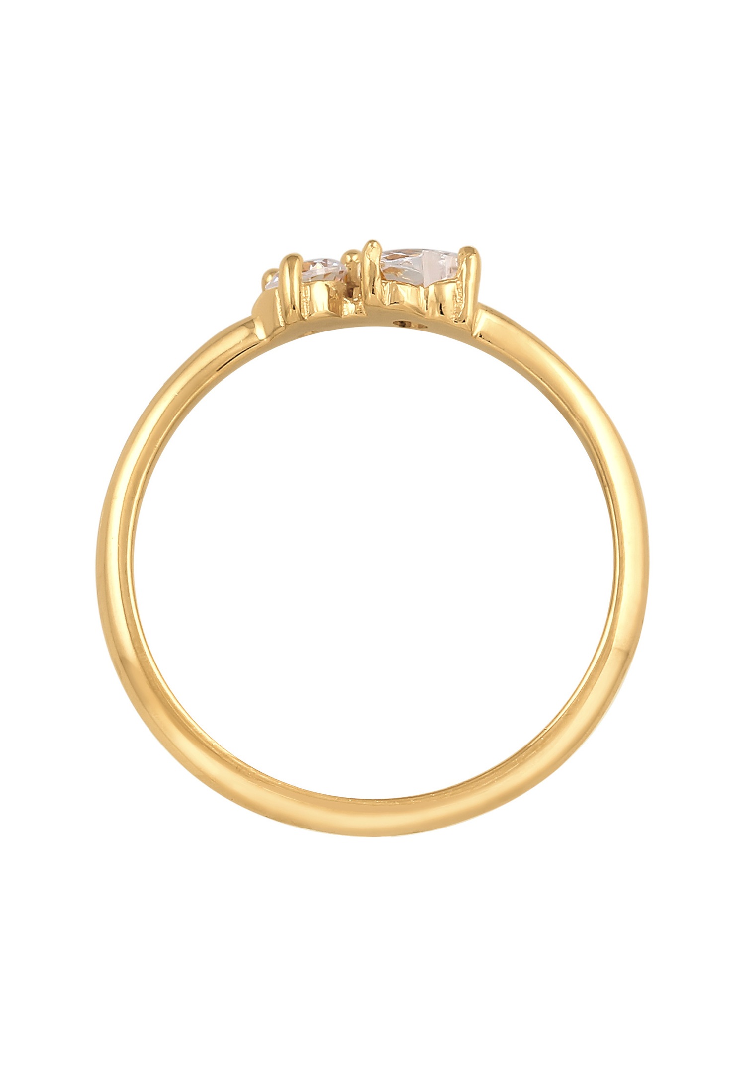 Elli Bague de fiançailles pour femmes Cœur avec cristaux zirconium en argent sterling 925