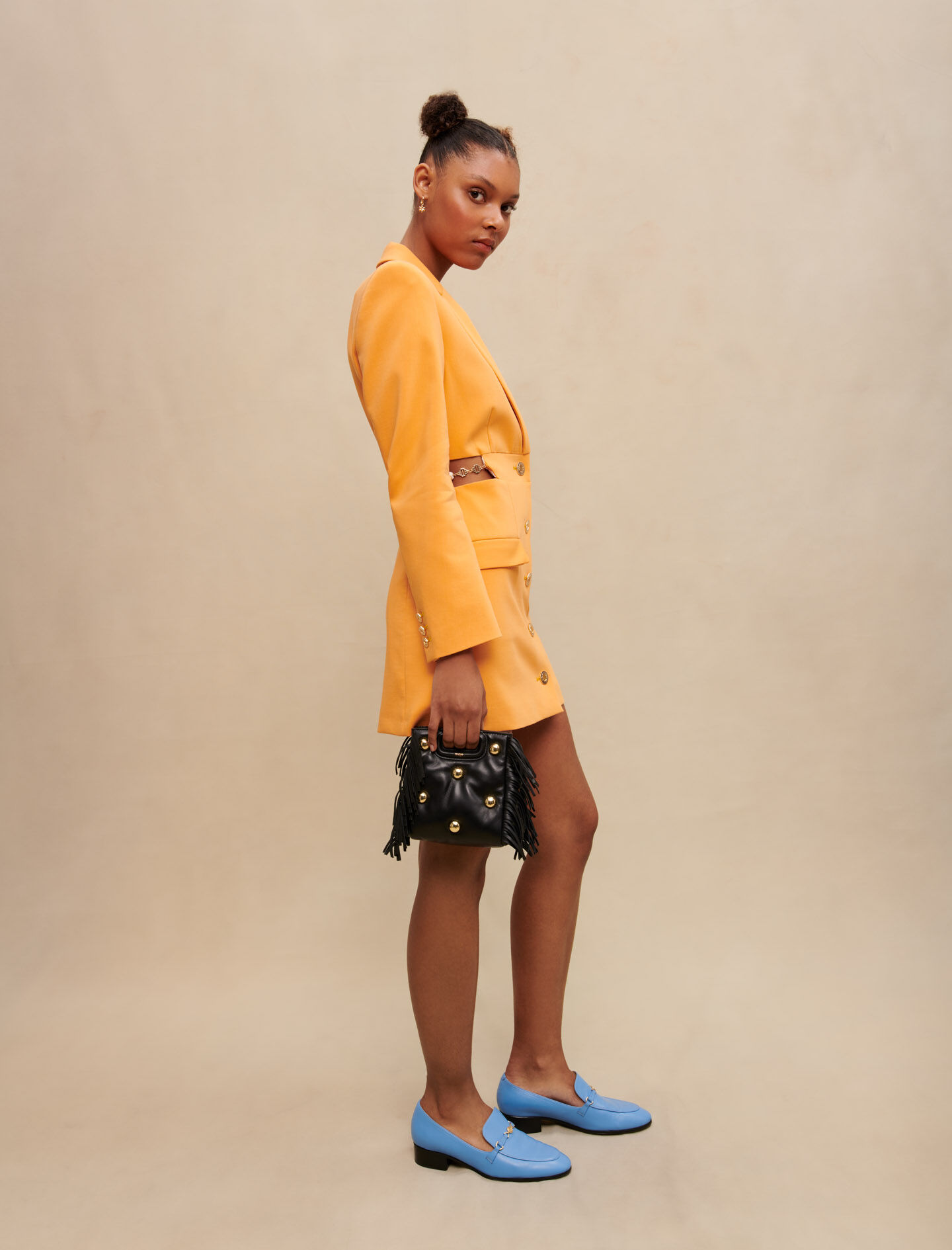 Rochie de costum ajurata - Portocaliu