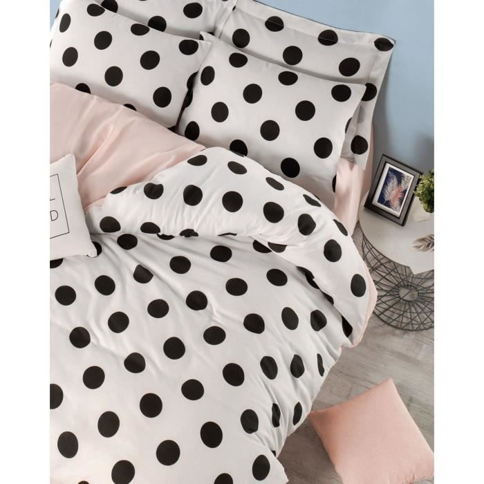 Juego de ropa de cama: 1 funda nórdica de 220 x 240 cm + 2 fundas de almohada de 60 x 60 cm - 65 % algodón, 35 % poliéster - Blanco